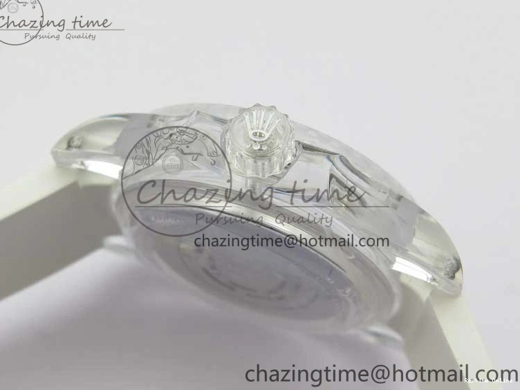 1219 Submariner Phantomlab Transparent KZF Best Edition Blue Fruit Dial on White Rubber Strap VR Classic 2563